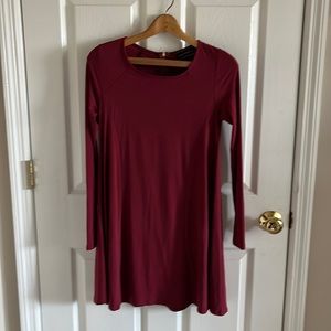 Lila Clothing Red Long Sleeve Shift Dress Size Small